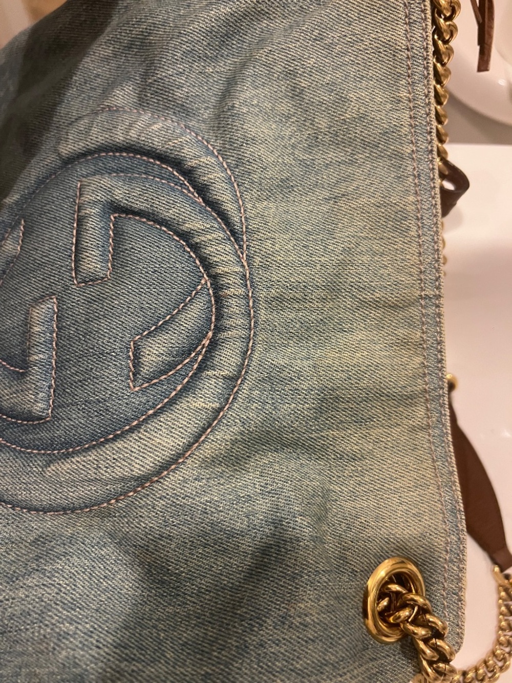 Gucci Soho Denim Tote Bag - Picture 12 of 15